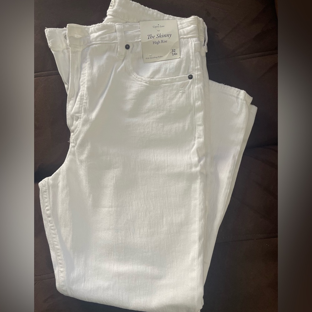 Abercrombie NWT White High Rise Skinny Jeans